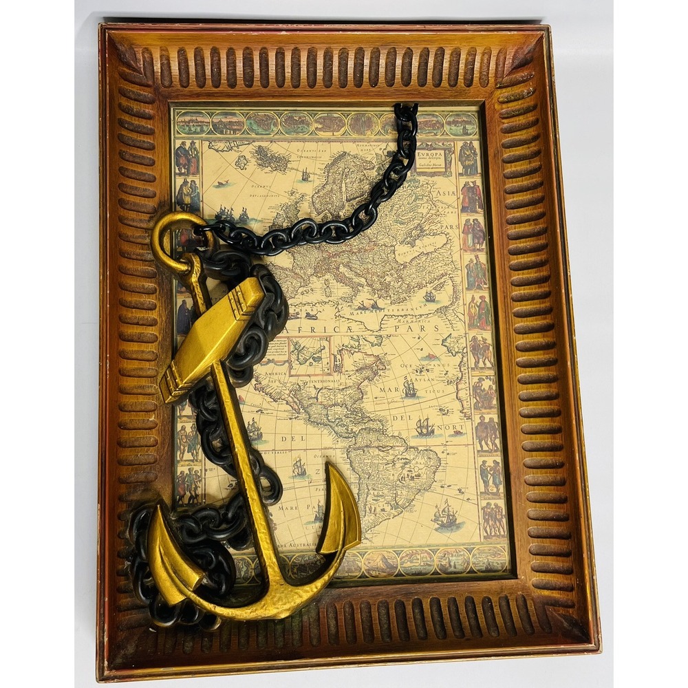 Vintage Burwood Products Burwood‎ Nautical Ship Anchor w/ Chain